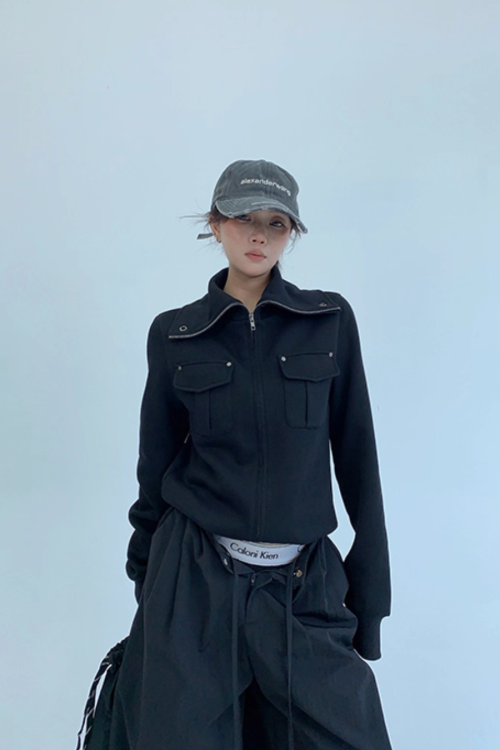 Stand Collar Compact Jacket