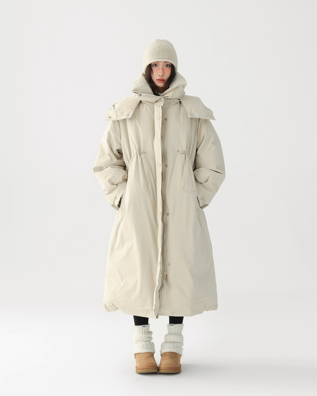 Stand Collar Long Down Coat