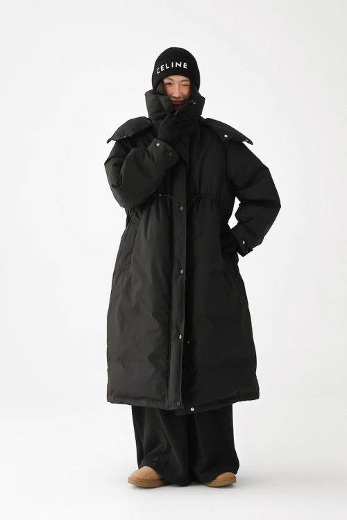 Stand Collar Long Down Coat