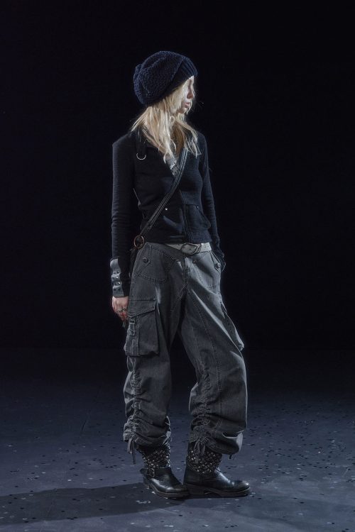 Stand Collar Metal Ring Jacket