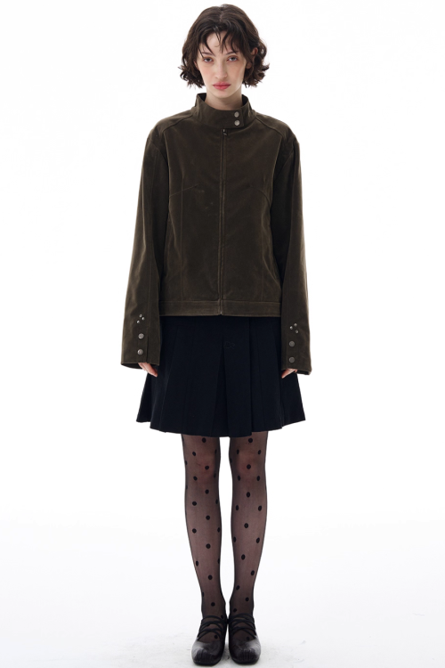 Stand Collar Zip Jacket