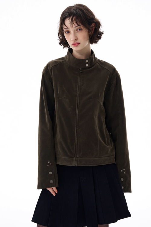 Stand Collar Zip Jacket
