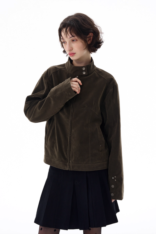 Stand Collar Zip Jacket