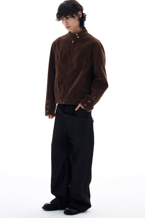 Stand Collar Zip Jacket