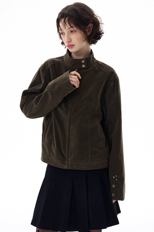 Stand Collar Zip Jacket