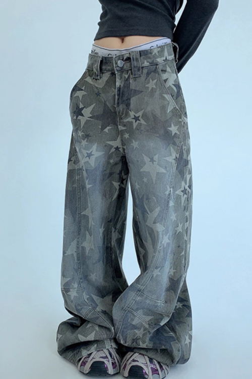 Star Vintage Wide Denim Pants
