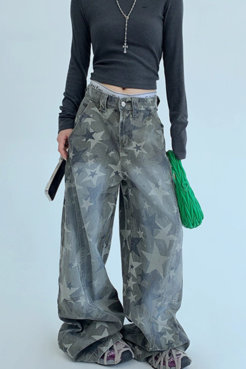 Star Vintage Wide Denim Pants
