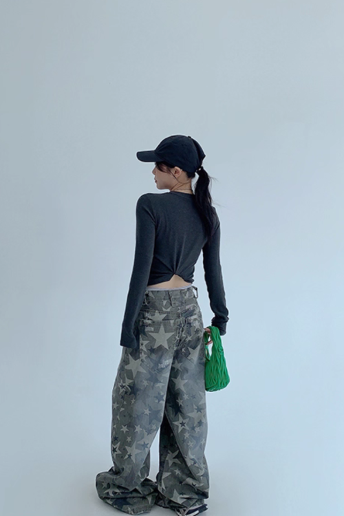 Star Vintage Wide Denim Pants