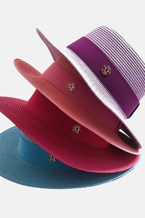 Straw Boater Swim Hat