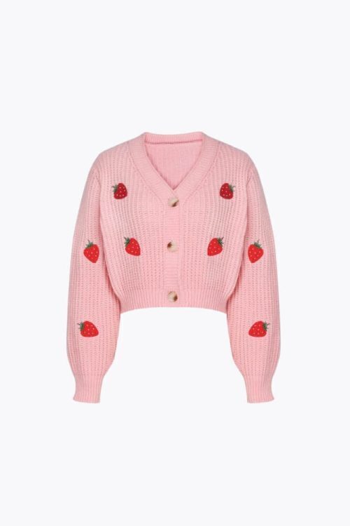 Strawberry Knit Cardigan
