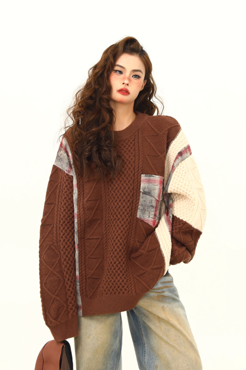 Street Patchwork Design Knit