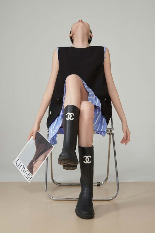 Striped Patchwork Sleeveless Vest Dress