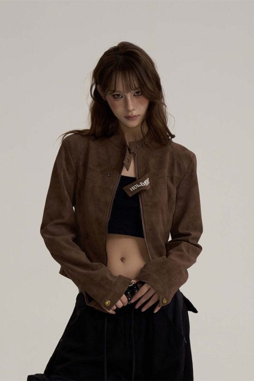 Suede Cropped Jacket