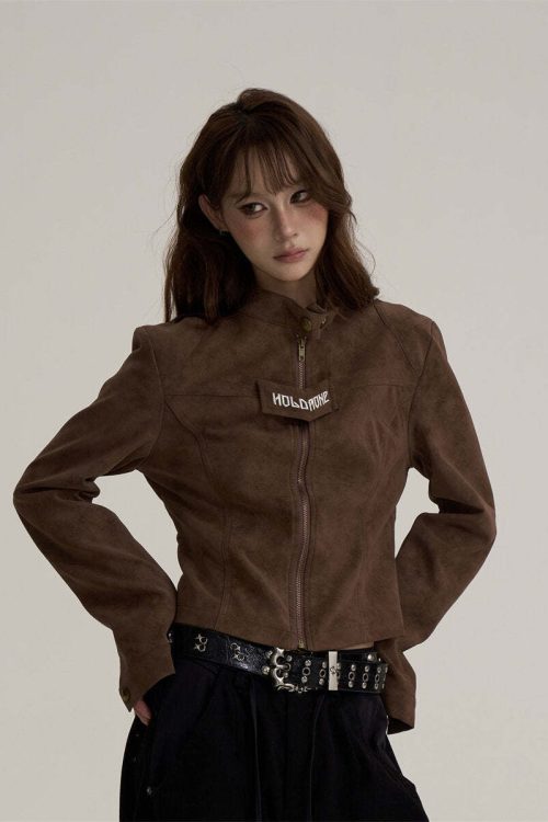 Suede Cropped Jacket