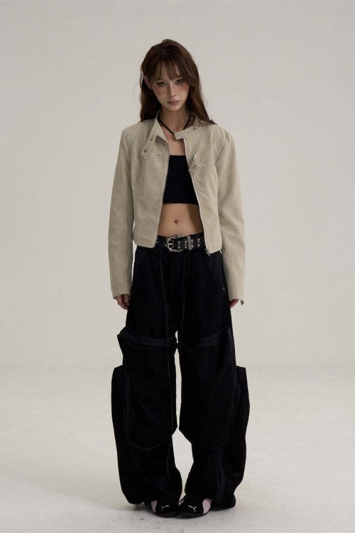 Suede Cropped Jacket