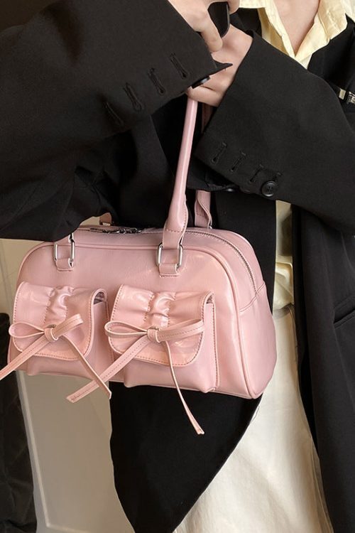 The Galactic Satchel Bow Leather Shoulder Bag