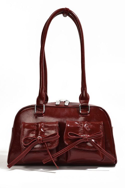 The Galactic Satchel Bow Leather Shoulder Bag