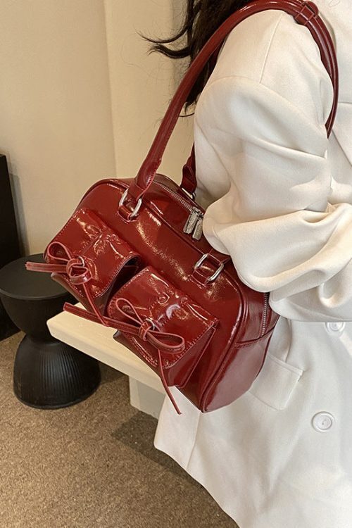 The Galactic Satchel Bow Leather Shoulder Bag