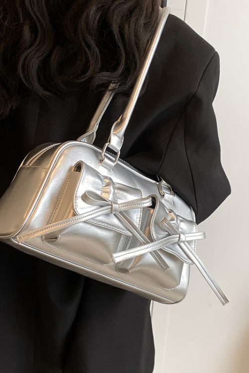 The Galactic Satchel Bow Leather Shoulder Bag
