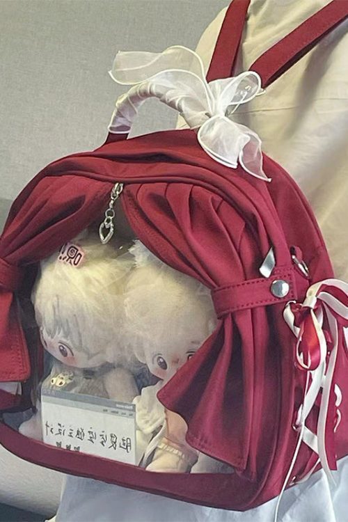 Theater Style Ita Backpack with Clear Window for Plushies and Pins