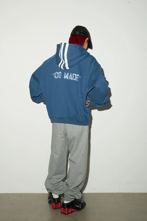 Three Stripes Hood Oversize Top