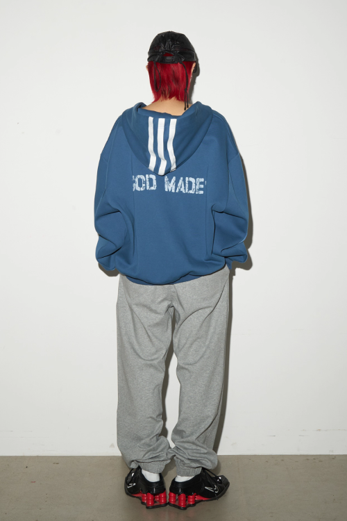 Three Stripes Hood Oversize Top