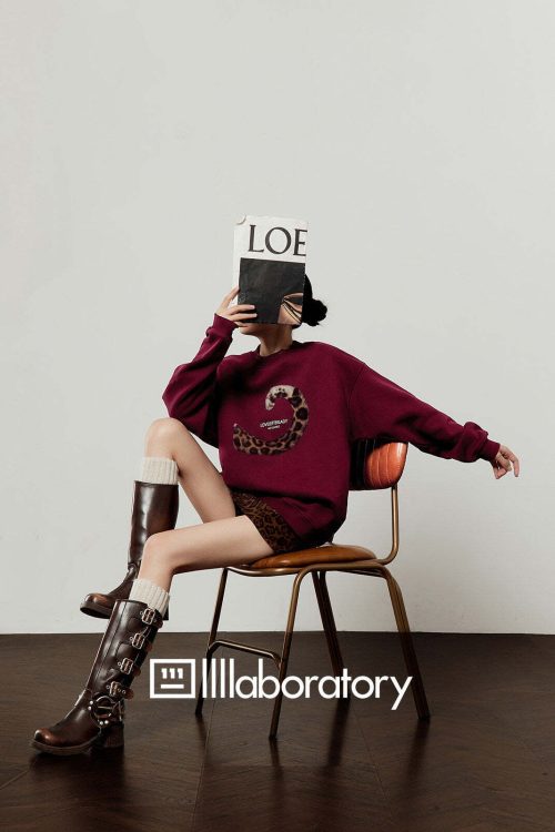 Tiger Tail Sweatshirt / Leopard Mini Skirt