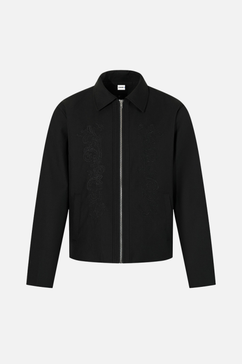 Trendy Stylish High Street Solid Color Pilot Collar Jacket