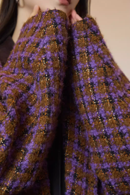 Tweed Plaid Blazer / Half Pants