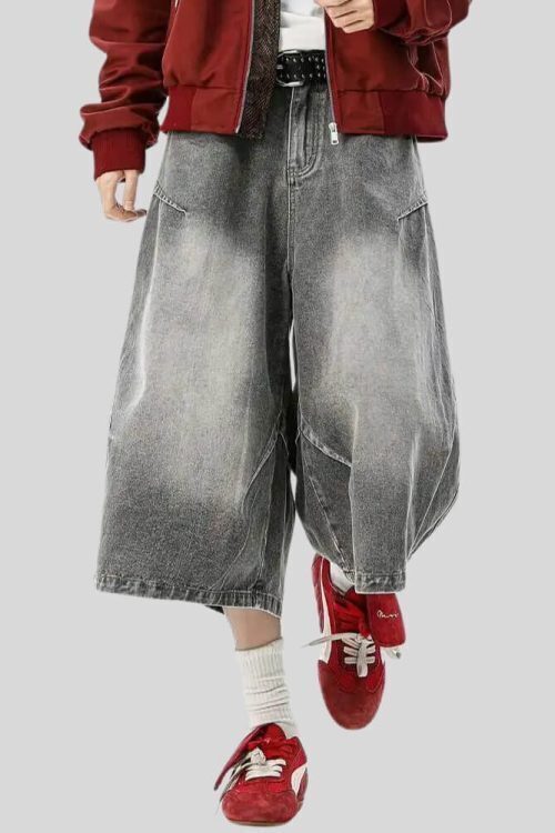 Ultra-Wide Denim Jorts