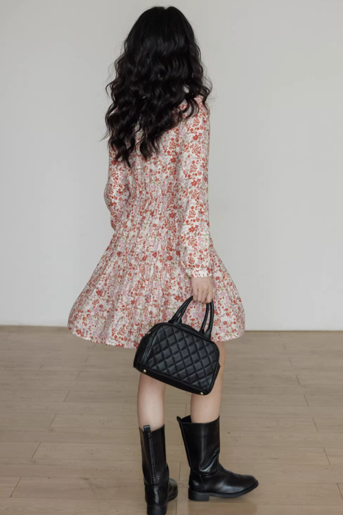 V-Neck Floral Dress