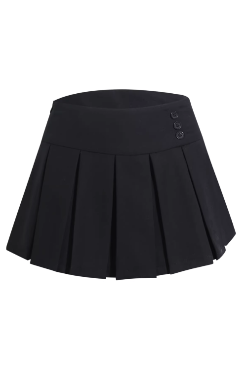 V-Neck Knit Cardigan / Ribbon Stripe Shirt / Pleated Skirt