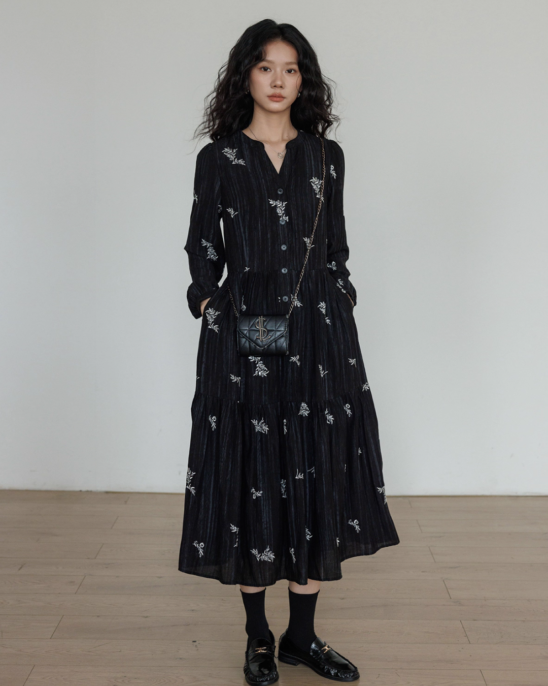 V-Neck Little Black Dress