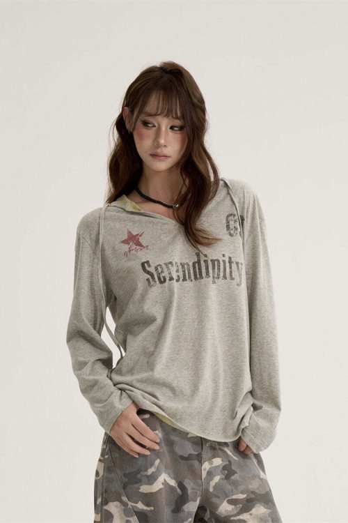 V-Neck Long Sleeve Top