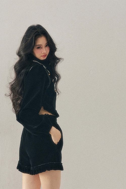 Velvet Gold Button Top / Shorts