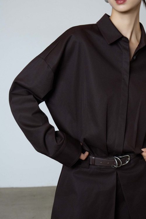 Vintage Brown Shirt Dress