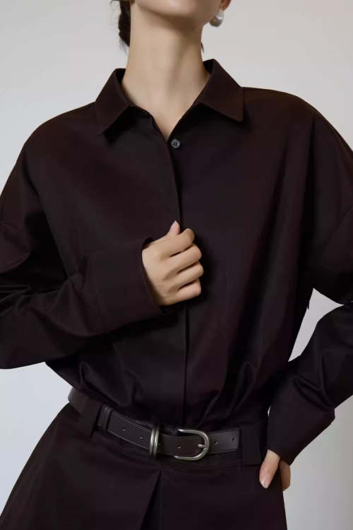Vintage Brown Shirt Dress
