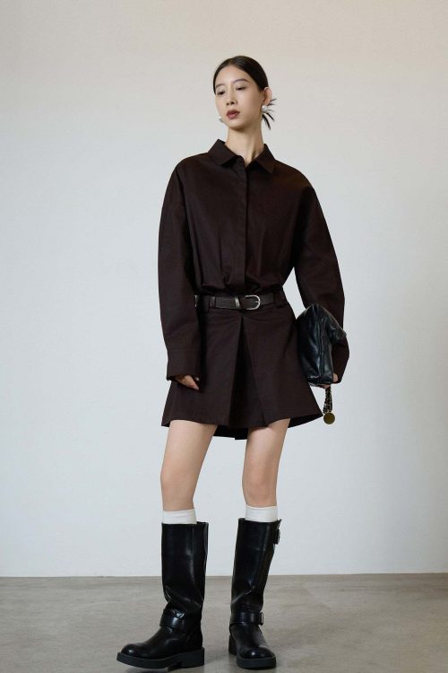 Vintage Brown Shirt Dress