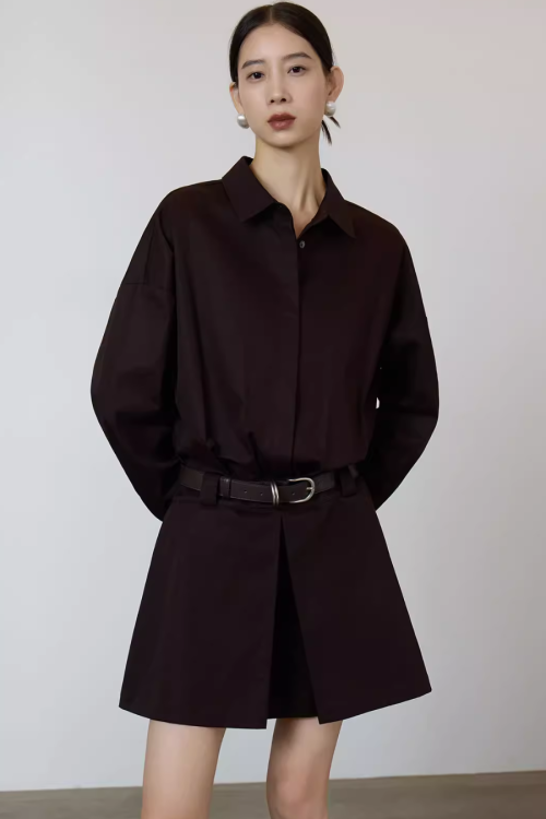 Vintage Brown Shirt Dress