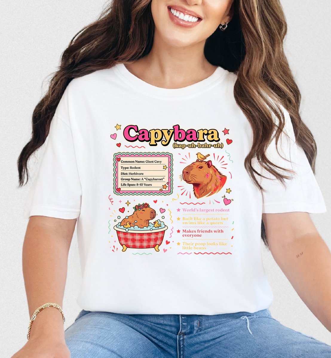 Vintage Capybara T shirt Science Theme Graphic Tee 2 tshirt