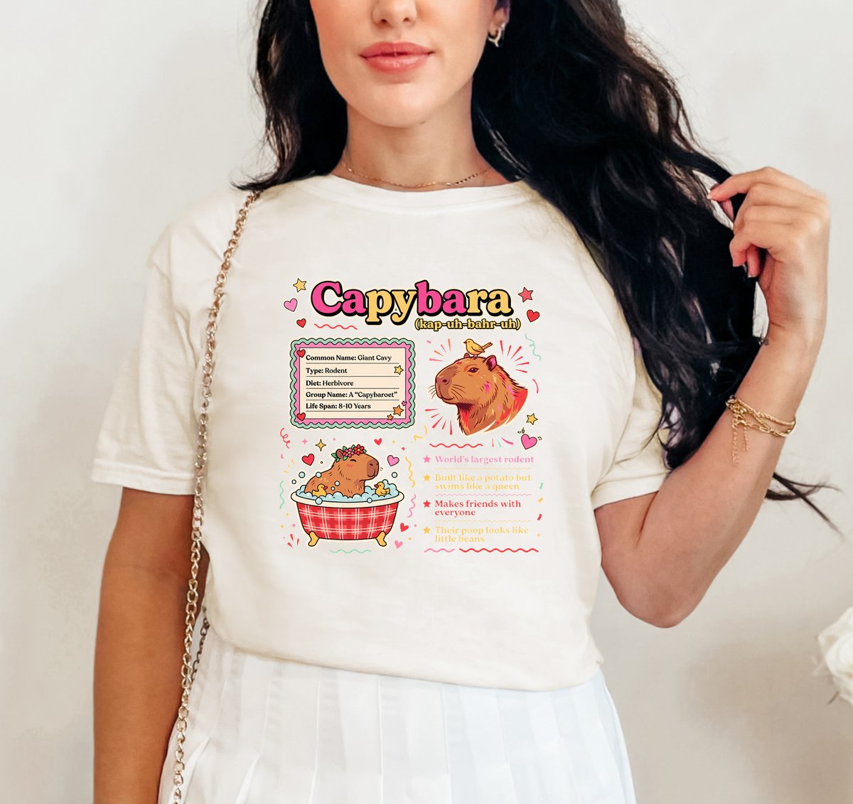 Vintage Capybara T shirt Science Theme Graphic Tee 2 tshirt