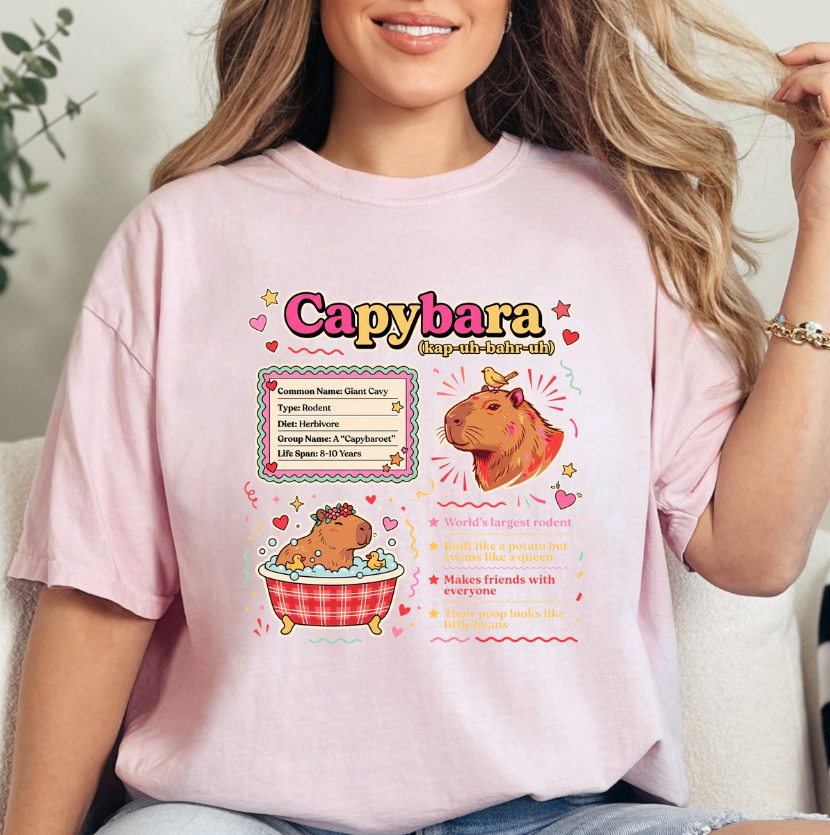 Vintage Capybara T shirt Science Theme Graphic Tee 2 tshirt