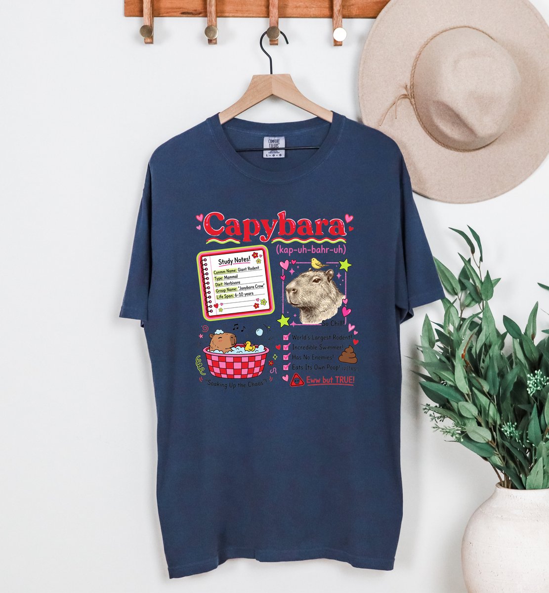 Vintage Capybara T shirt Science Theme Graphic Tee 3 tshirt