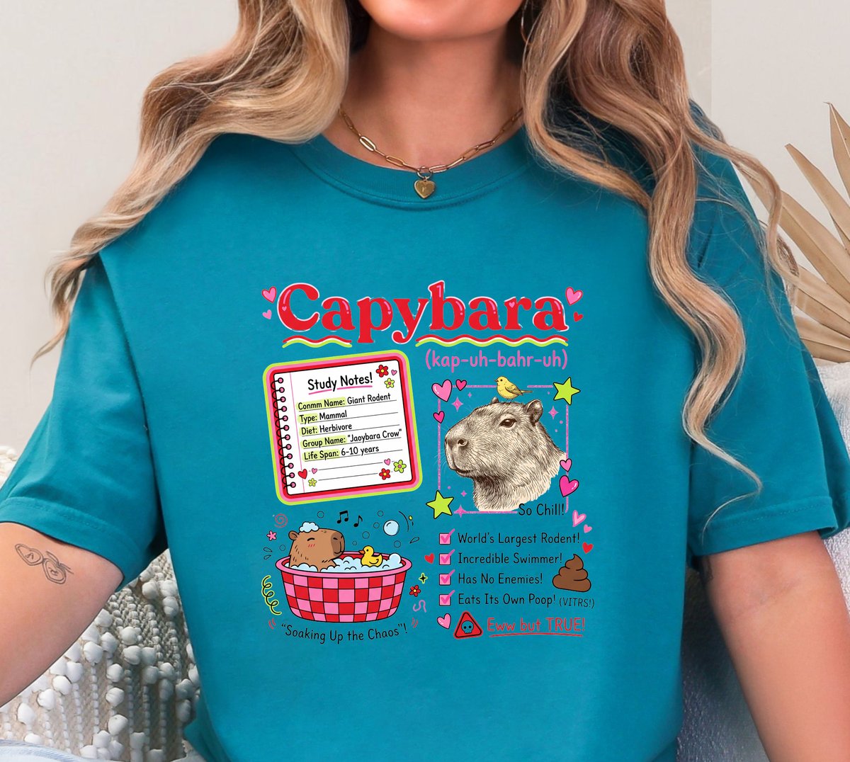 Vintage Capybara T shirt Science Theme Graphic Tee 3 tshirt