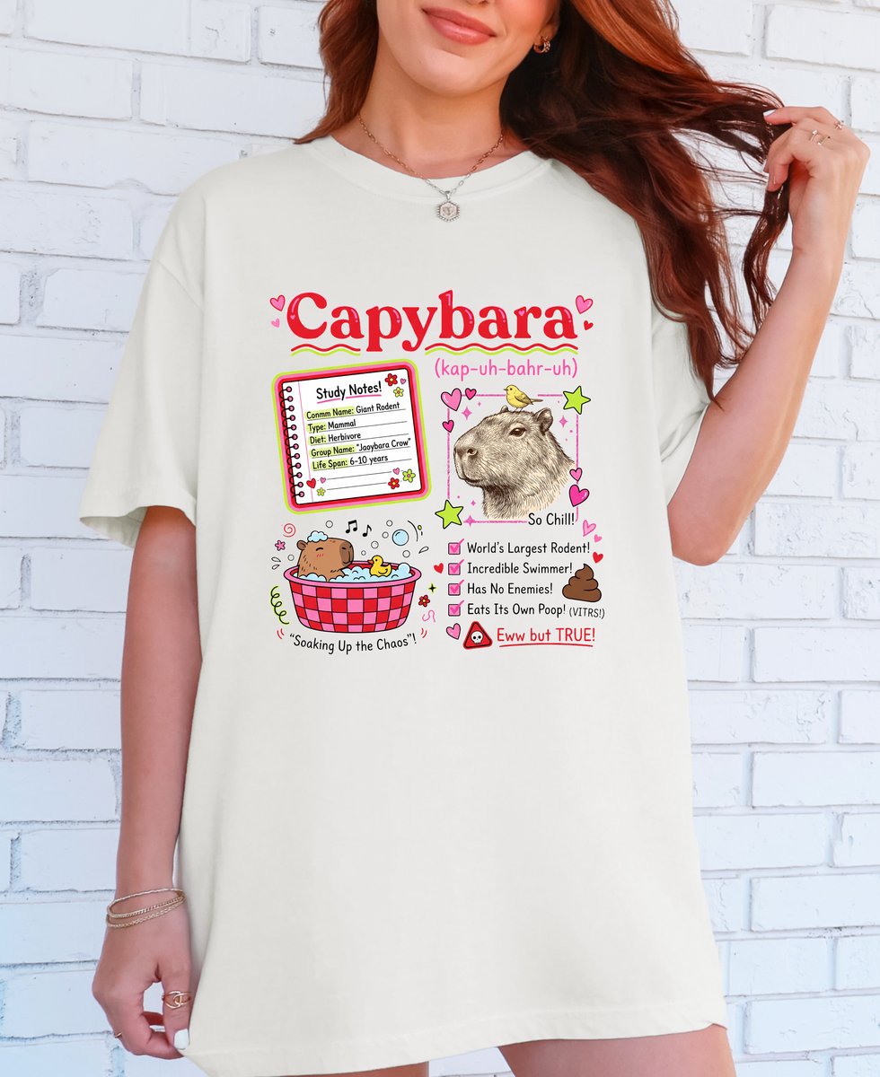 Vintage Capybara T shirt Science Theme Graphic Tee 3 tshirt