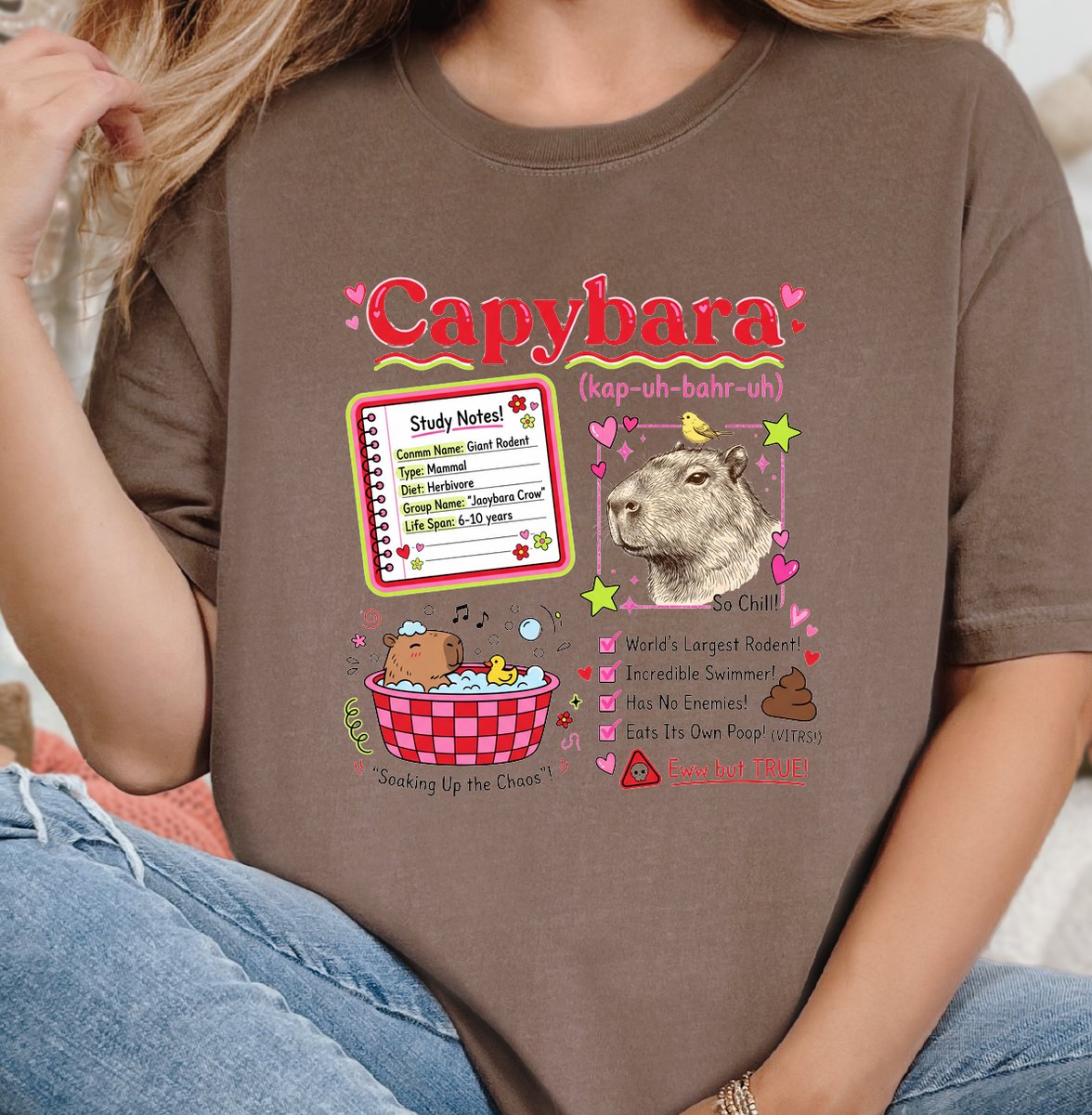 Vintage Capybara T shirt Science Theme Graphic Tee 3 tshirt