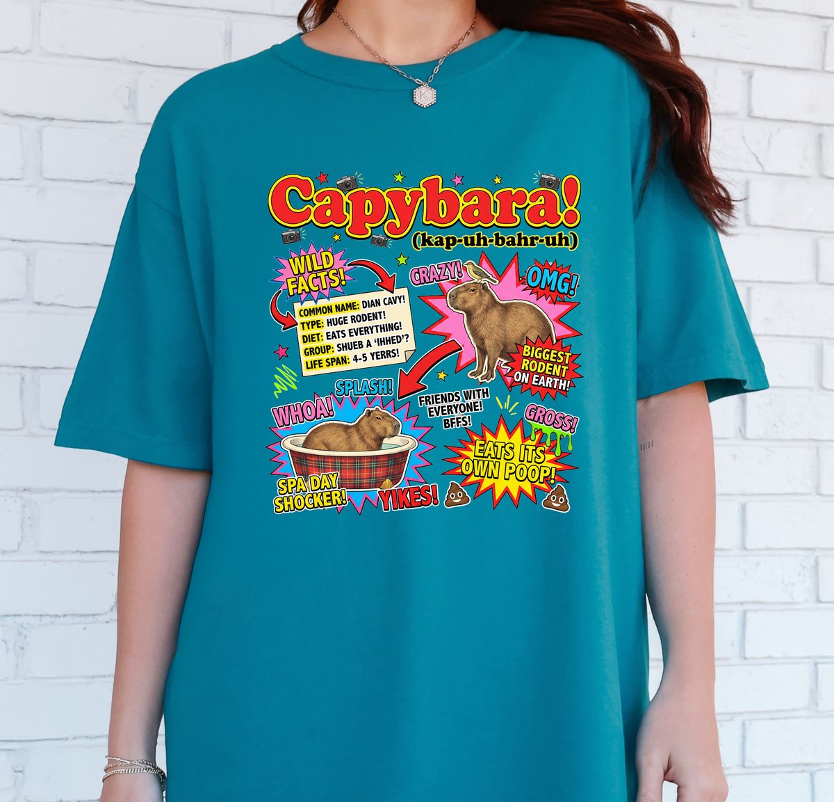 Vintage Capybara T shirt Science Theme Graphic Tee 4 tshirt