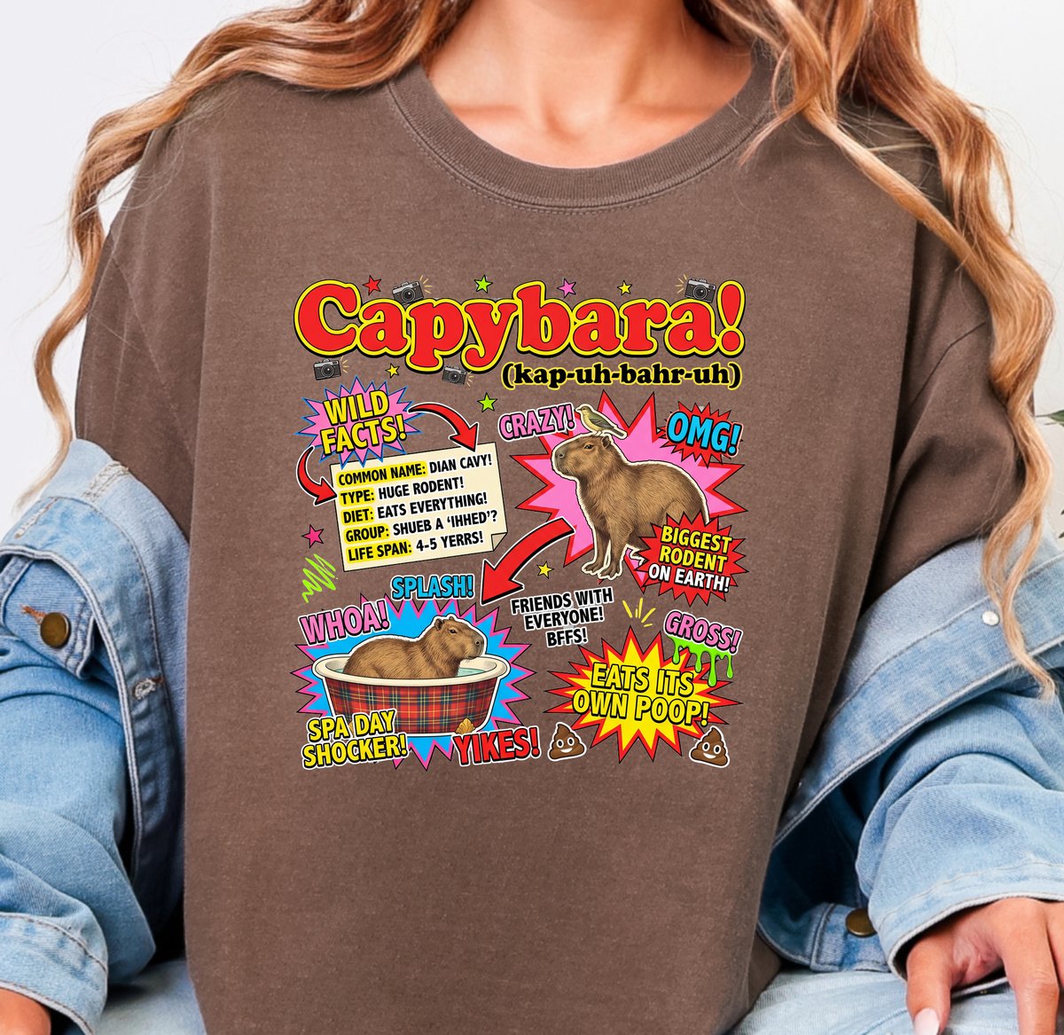 Vintage Capybara T shirt Science Theme Graphic Tee 4 tshirt