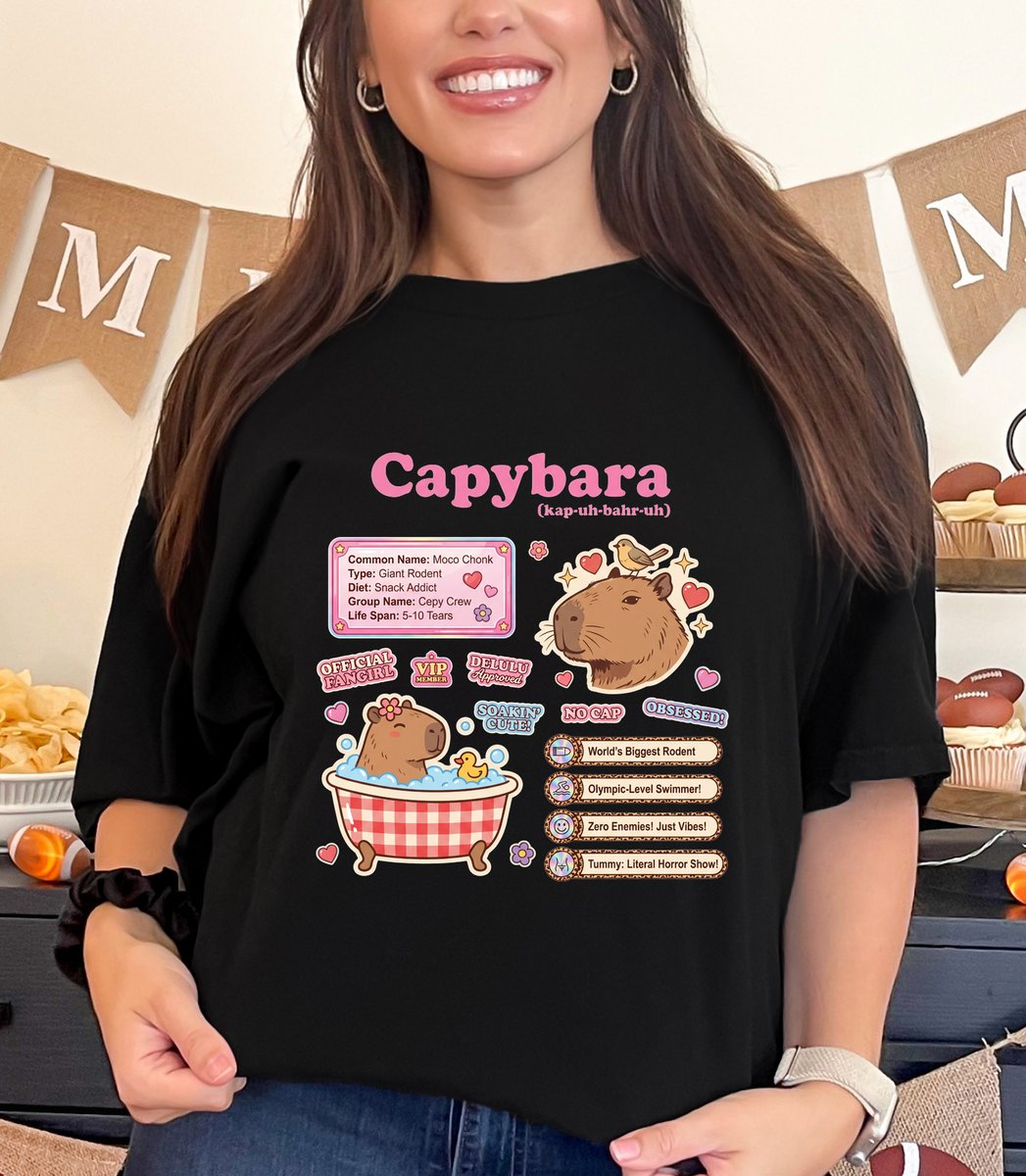 Vintage Capybara T shirt Science Theme Graphic Tee 5 tshirt