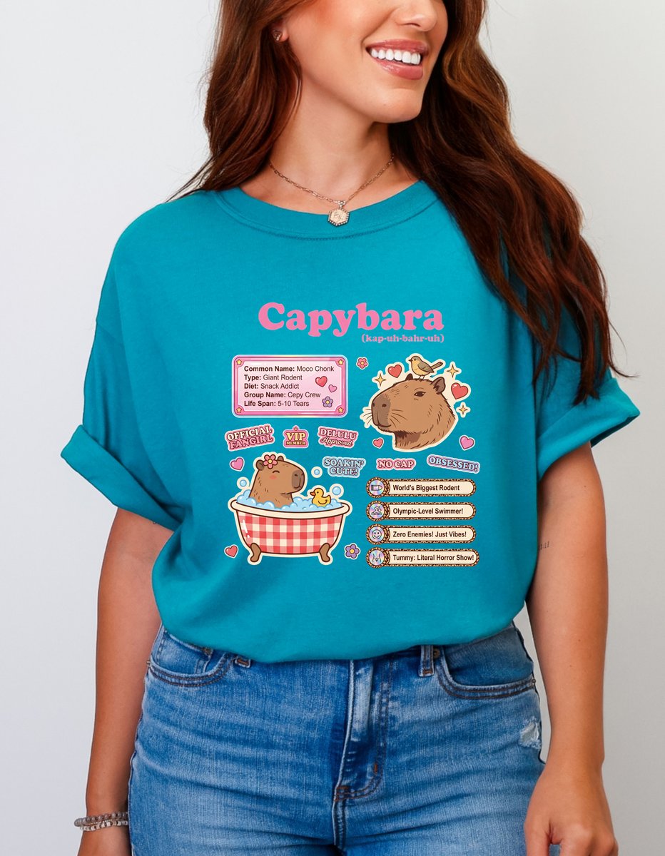 Vintage Capybara T shirt Science Theme Graphic Tee 5 tshirt